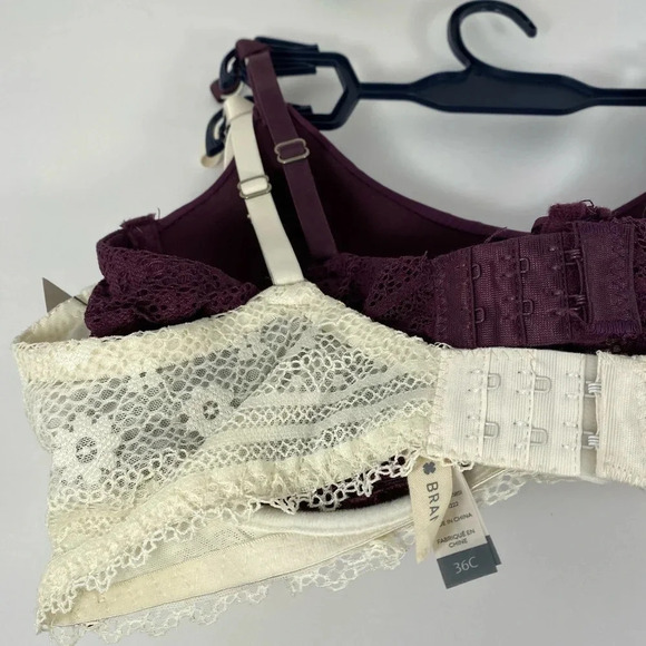 🆕 Lucky Brand Floral & Purple Bra Set - 36C - Picture 5 of 6